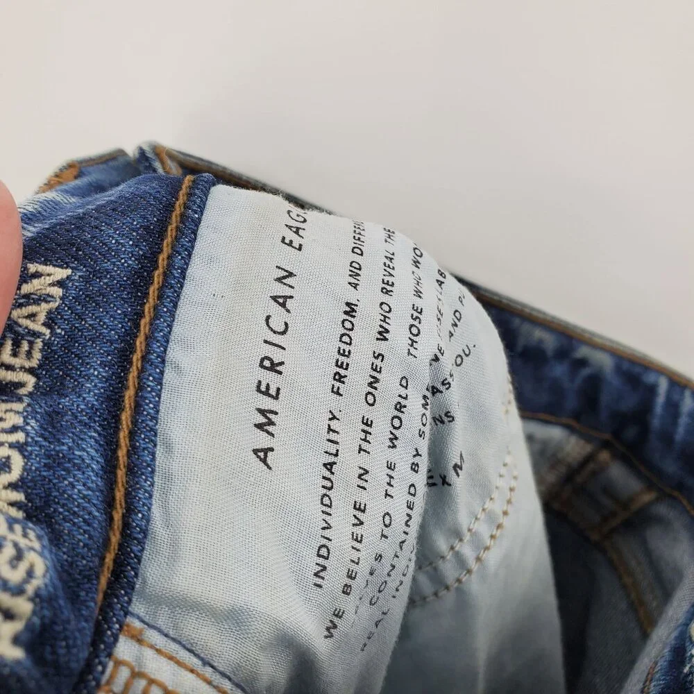 American Eagle‎ Highest Rise Mom Fit Distressed Denim Jeans Size 0
